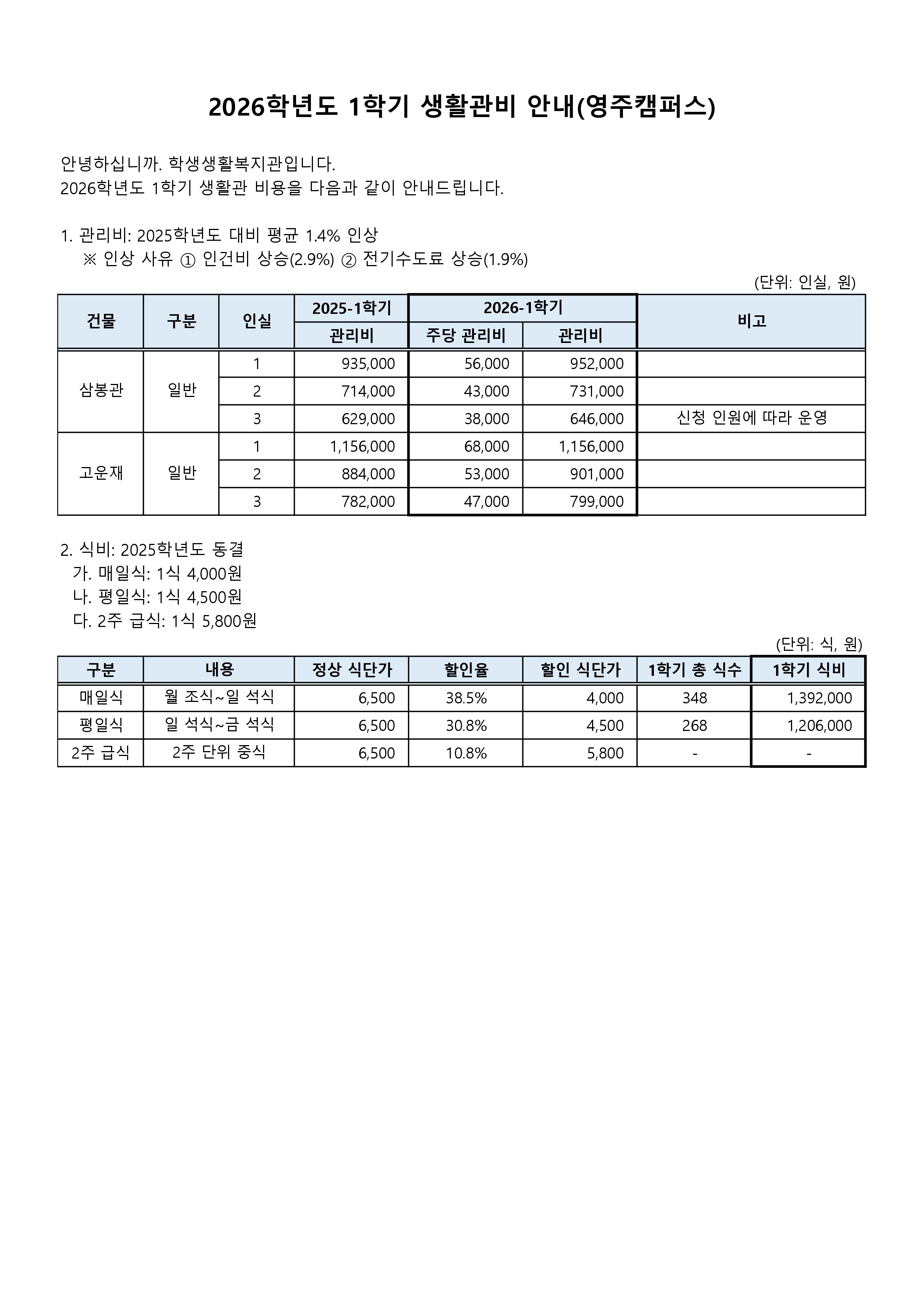 (공지문) 2026-1학기 영주캠퍼스_page-0001